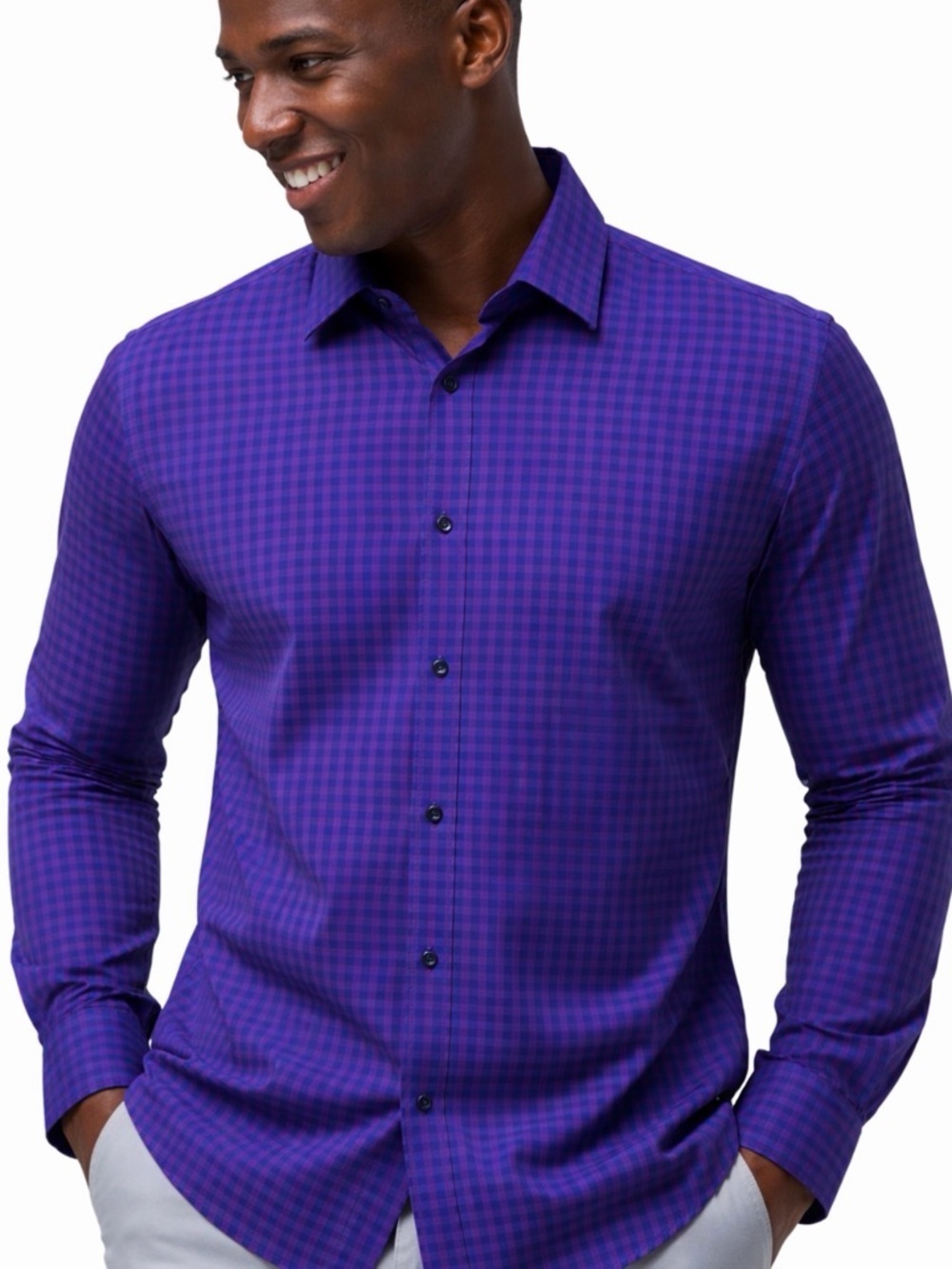 Mizzen + Main Mens Leeward medium trim fit long sleeve button down